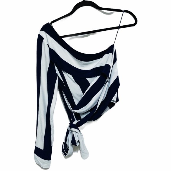 Zara Trafaluc One Shoulder Belted Top - Picture 3 of 6